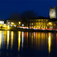 Buy canvas prints of Henley Night scene 16:9 by Oxon Images