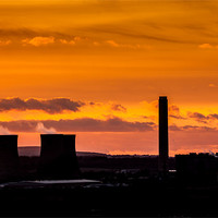 Buy canvas prints of Didcot power station Sunset by Oxon Images