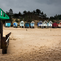 Buy canvas prints of Beach huts at Wells Norfolk by Oxon Images