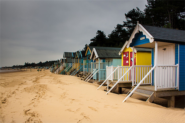 Wells Beach huts Holkham Norfolk Picture Board by Oxon Images