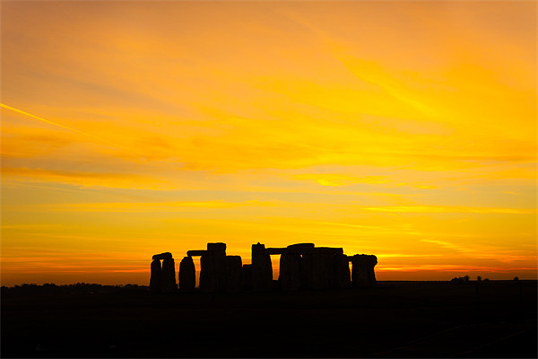 Stonehenge Sunset Picture Board by Oxon Images