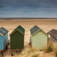 Buy canvas prints of Beach Huts Wells next the sea Norfolk by Oxon Images