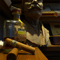 Buy canvas prints of Cuban Cigars and Cognac by Oxon Images