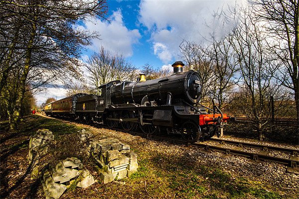 Steam Train nearing station Picture Board by Oxon Images