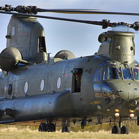 Buy canvas prints of Chinook at refueling point by Oxon Images