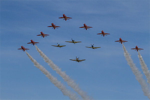 Red Arrows and Eagle Squadron Picture Board by Oxon Images