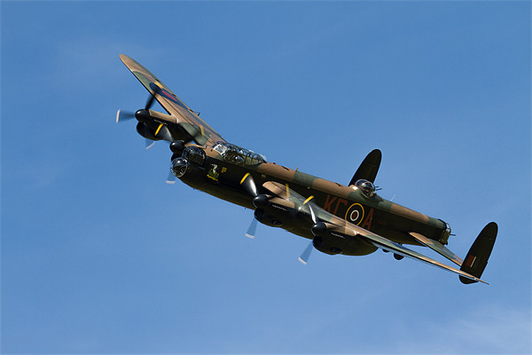 Lancaster Bomber Banking Picture Board by Oxon Images