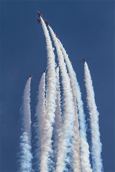 RAF Red Arrows 5/4 split Picture Board by Oxon Images