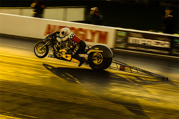 Drag bike at sunset Picture Board by Oxon Images