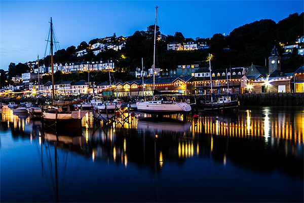 Looe Harbour and yachts Picture Board by Oxon Images