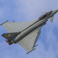 Buy canvas prints of Typhoon FGR4 at Duxford by Oxon Images