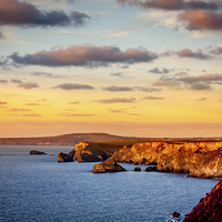 Buy canvas prints of The cliffs towards Portreath by Oxon Images