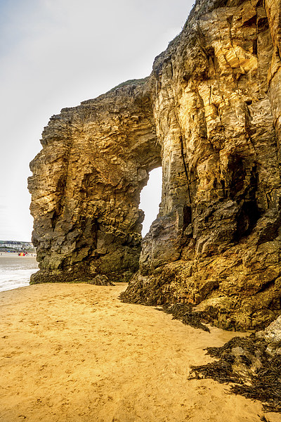 Perranporth Rocks and Beach Picture Board by Oxon Images