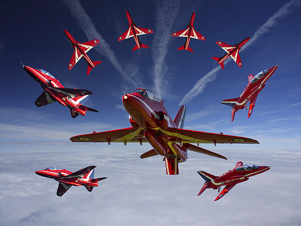 Red Arrows Picture Board by Oxon Images