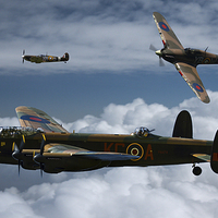 Buy canvas prints of BBMF formation by Oxon Images