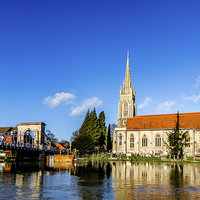Buy canvas prints of Marlow and All Saints Church by Oxon Images