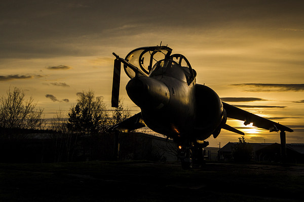 Harrier T4 at Sunset Picture Board by Oxon Images