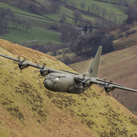 Buy canvas prints of RAF Hercules low level sortie by Oxon Images