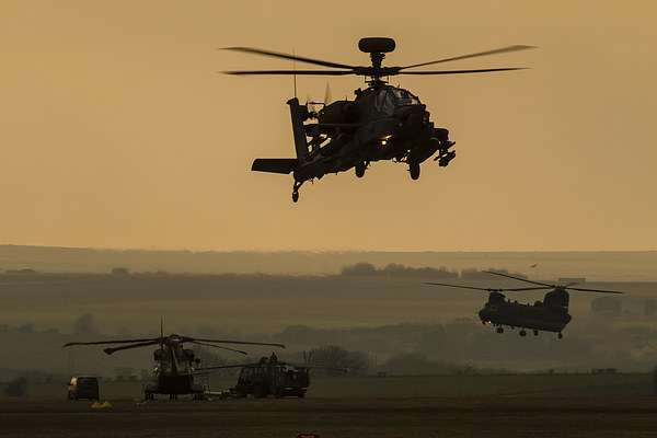 Apache Chinook Merlin Picture Board by Oxon Images
