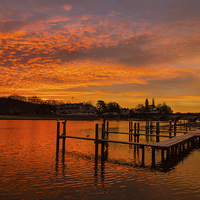 Buy canvas prints of Henley sunrise 2 by Oxon Images