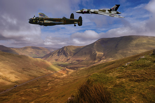 Avro over Wales Picture Board by Oxon Images