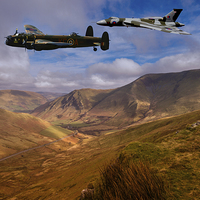 Buy canvas prints of Avro over Wales by Oxon Images