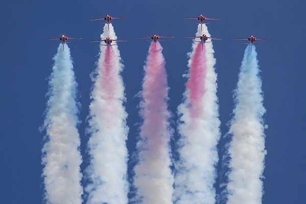 Red Arrows loop Picture Board by Oxon Images