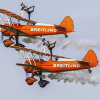 Buy canvas prints of Breitling Wing Walkers Abingdon 2014 by Oxon Images