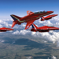 Buy canvas prints of Red Arrows Montage by Oxon Images