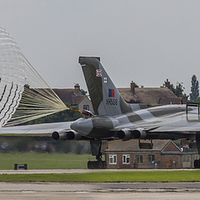 Buy canvas prints of Vulcan Bomber parachute at Yeovilton by Oxon Images