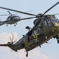 Buy canvas prints of  Royal Navy Sea King and Lynx by Oxon Images
