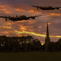 Buy canvas prints of Lancs over Lincolnshire by Oxon Images