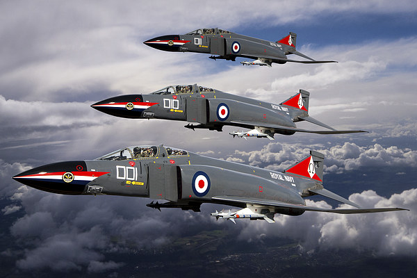 Navy Phantom formation Picture Board by Oxon Images