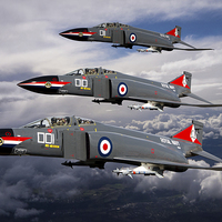 Buy canvas prints of Navy Phantom formation by Oxon Images