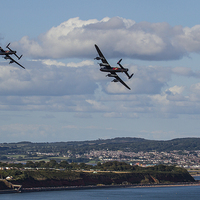 Buy canvas prints of  Lancaster Bombers over Dawlish by Oxon Images