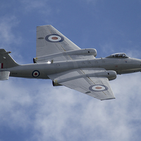 Buy canvas prints of  Midair Squadron Canberra PR9 by Oxon Images