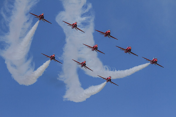  Red Arrows at Dawlish Picture Board by Oxon Images