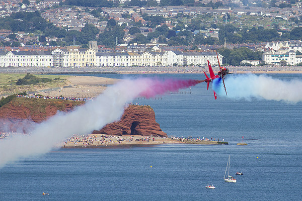 RAF Red Arrows at Dawlish Picture Board by Oxon Images