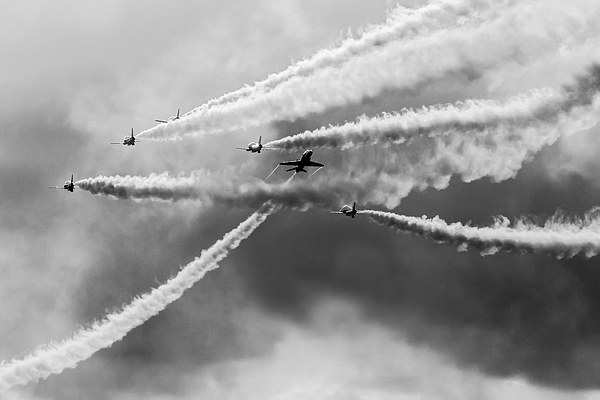 Red Arrows at Duxford 2014 Picture Board by Oxon Images