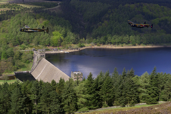  Lancasters over Derwent Dam Picture Board by Oxon Images