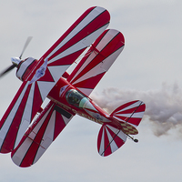 Buy canvas prints of Pitts Special knife edge pass by Oxon Images