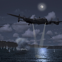 Buy canvas prints of  Dambusters Martins attack by Oxon Images