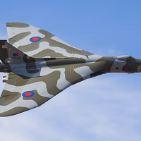 Buy canvas prints of  Vulcan XH558 at Duxford by Oxon Images