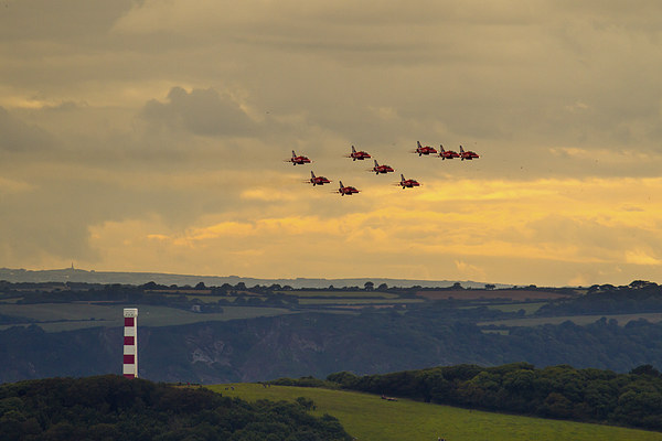  Red Arrows at Fowey 2014 Picture Board by Oxon Images