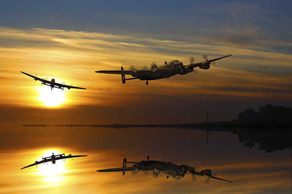  Lancasters make Landfall over Brighton Picture Board by Oxon Images