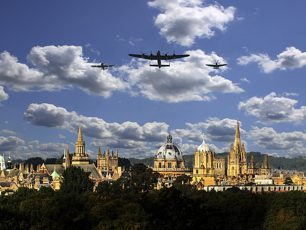  BBMF over Oxford City Picture Board by Oxon Images