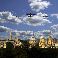 Buy canvas prints of  BBMF over Oxford City by Oxon Images