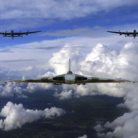 Buy canvas prints of  Avro sisters formation by Oxon Images