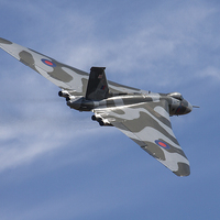 Buy canvas prints of  Vulcan bomber XH558 at Duxford by Oxon Images