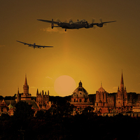 Buy canvas prints of  Oxford lancaster sunset by Oxon Images